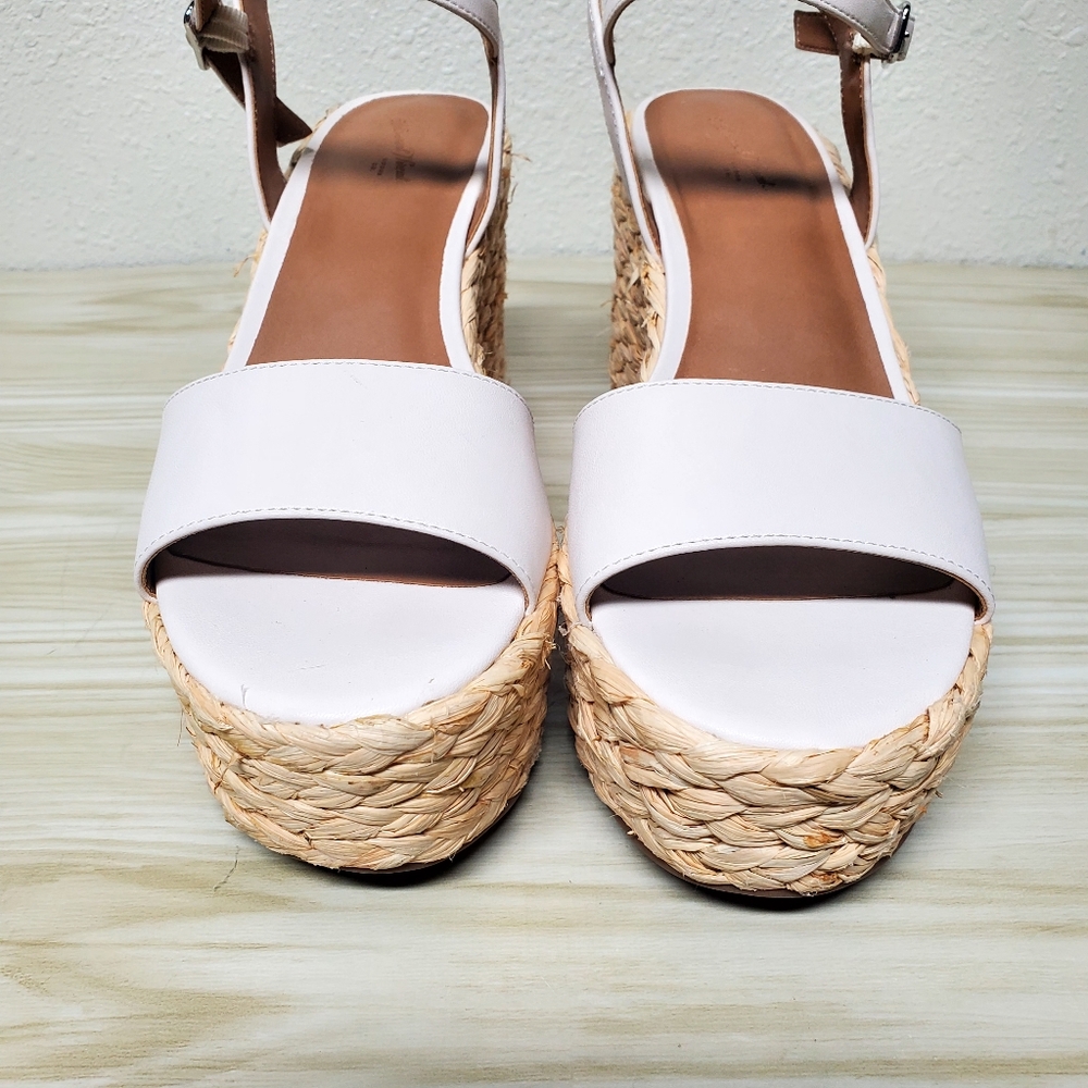 Universal Thread Cream Wedge Platform Sandals Wit… - image 3